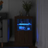 Side Cabinet With Led Lights Engineered Wood