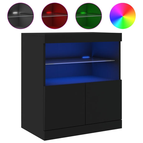 Sideboard With Led Lights 60X37X67 Cm