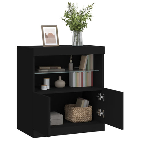 Sideboard With Led Lights 60X37X67 Cm