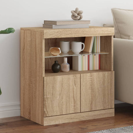 Sideboard With Led Lights 60X37X67 Cm