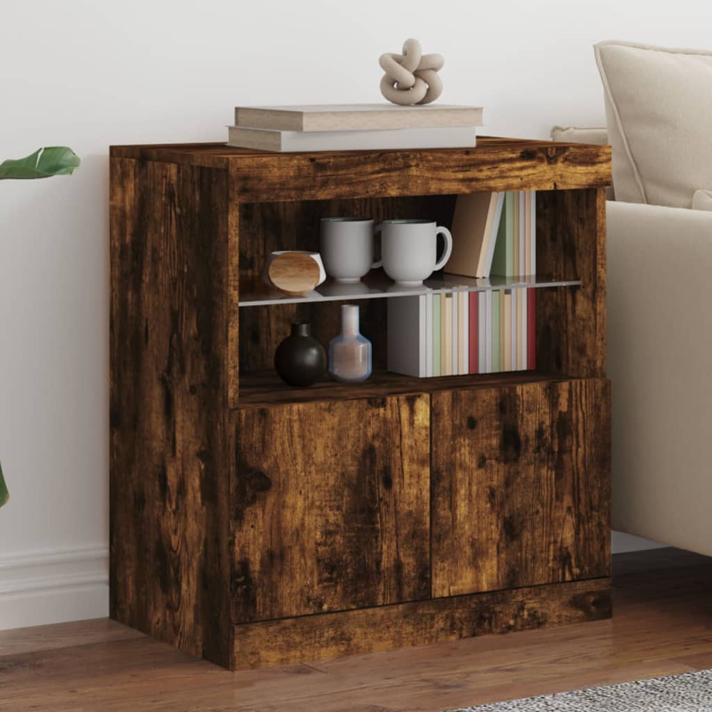 Sideboard With Led Lights 60X37X67 Cm