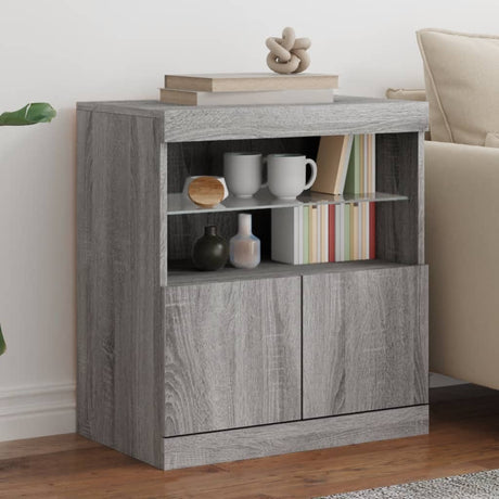 Sideboard With Led Lights 60X37X67 Cm