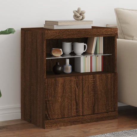 Sideboard With Led Lights 60X37X67 Cm