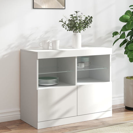 Sideboard With Led Lights 81X37X67 Cm
