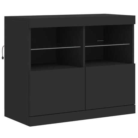 Sideboard With Led Lights 81X37X67 Cm