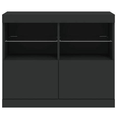 Sideboard With Led Lights 81X37X67 Cm