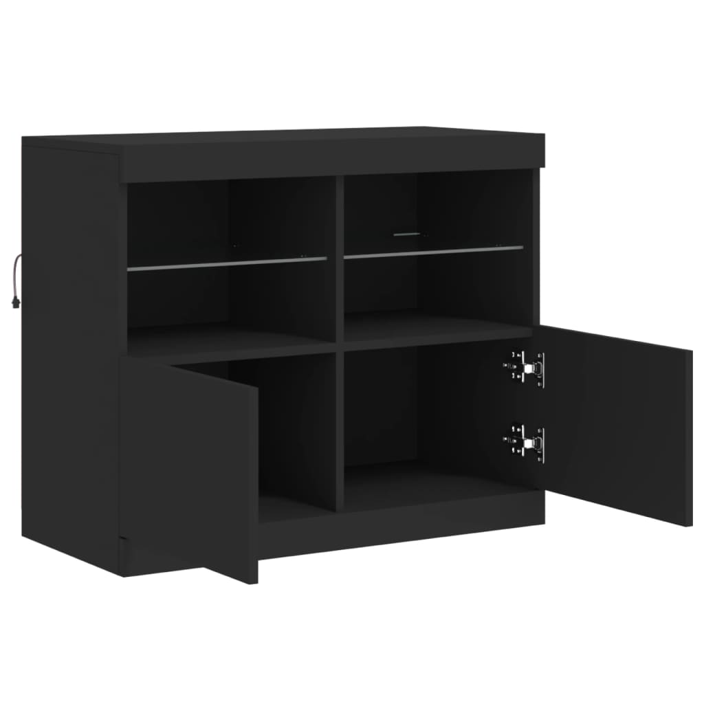 Sideboard With Led Lights 81X37X67 Cm