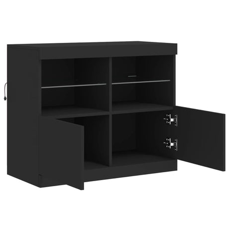Sideboard With Led Lights 81X37X67 Cm