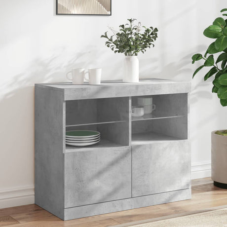 Sideboard With Led Lights 81X37X67 Cm