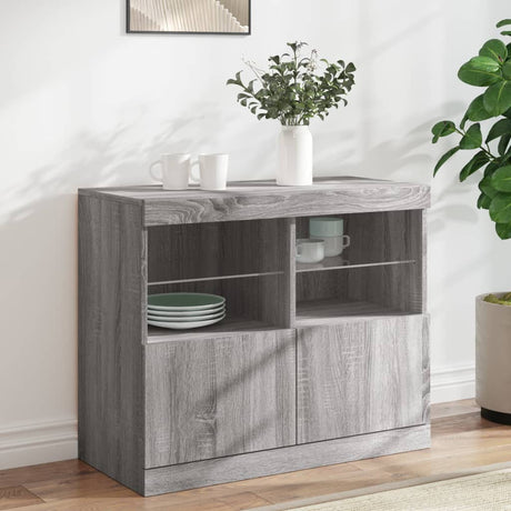 Sideboard With Led Lights 81X37X67 Cm