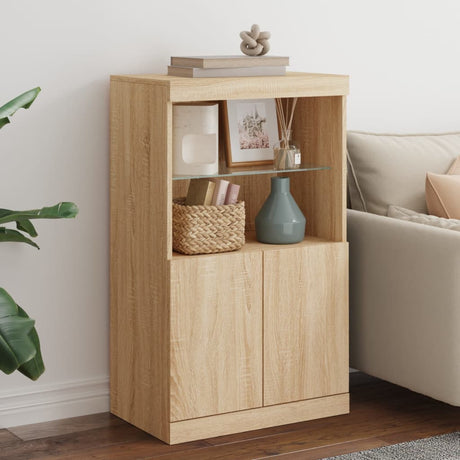 Sideboard With Led Lights 60.5X37X100 Cm