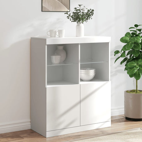 Sideboard With Led Lights 81X37X100 Cm