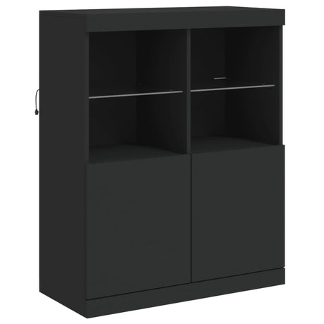 Sideboard With Led Lights 81X37X100 Cm