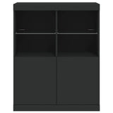 Sideboard With Led Lights 81X37X100 Cm