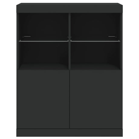 Sideboard With Led Lights 81X37X100 Cm