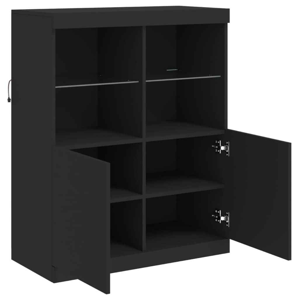 Sideboard With Led Lights 81X37X100 Cm