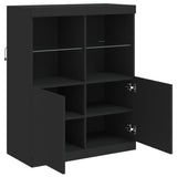 Sideboard With Led Lights 81X37X100 Cm