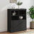 Sideboard With Led Lights 81X37X100 Cm