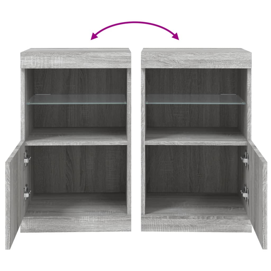 Sideboard With Led Lights 41X37X67 Cm