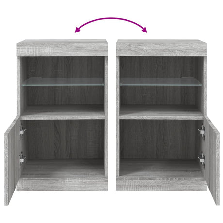 Sideboard With Led Lights 41X37X67 Cm