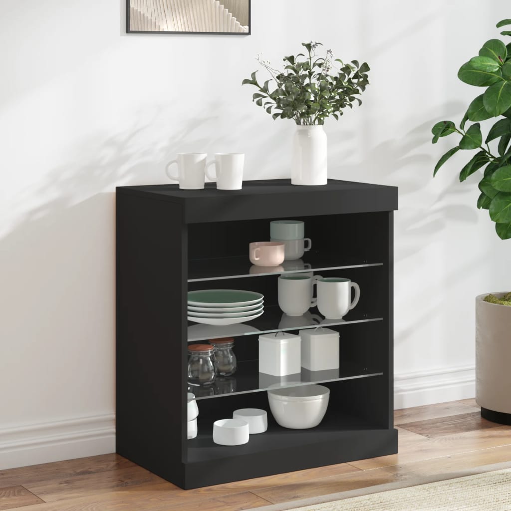 Sideboard With Led Lights 60.5X37X67 Cm
