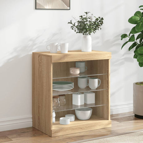 Sideboard With Led Lights 60.5X37X67 Cm