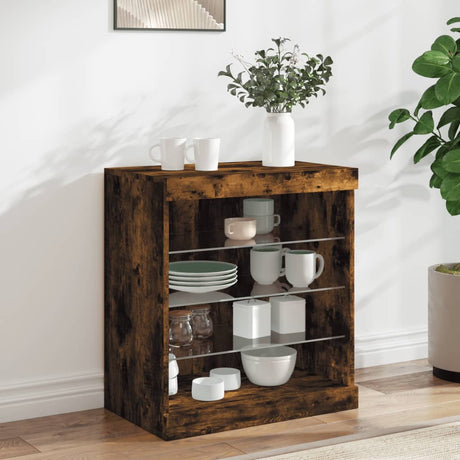 Sideboard With Led Lights 60.5X37X67 Cm