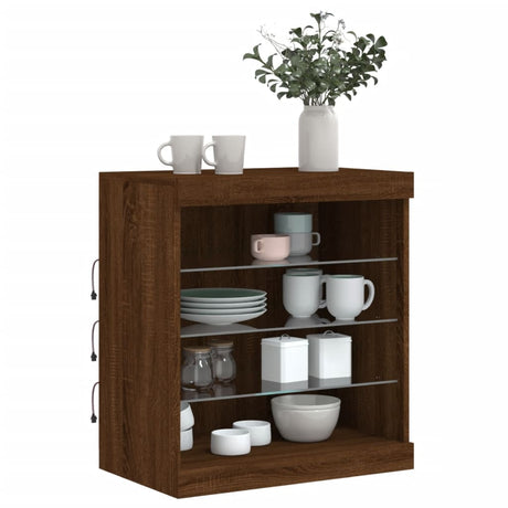 Sideboard With Led Lights 60.5X37X67 Cm