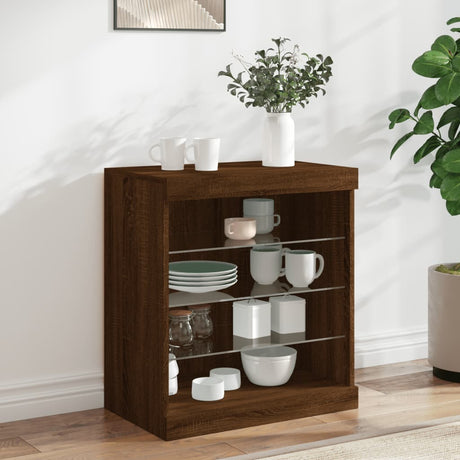 Sideboard With Led Lights 60.5X37X67 Cm
