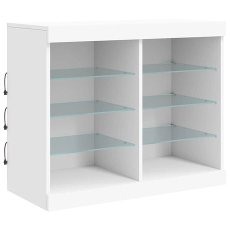 Sideboard With Led Lights 81X37X67 Cm