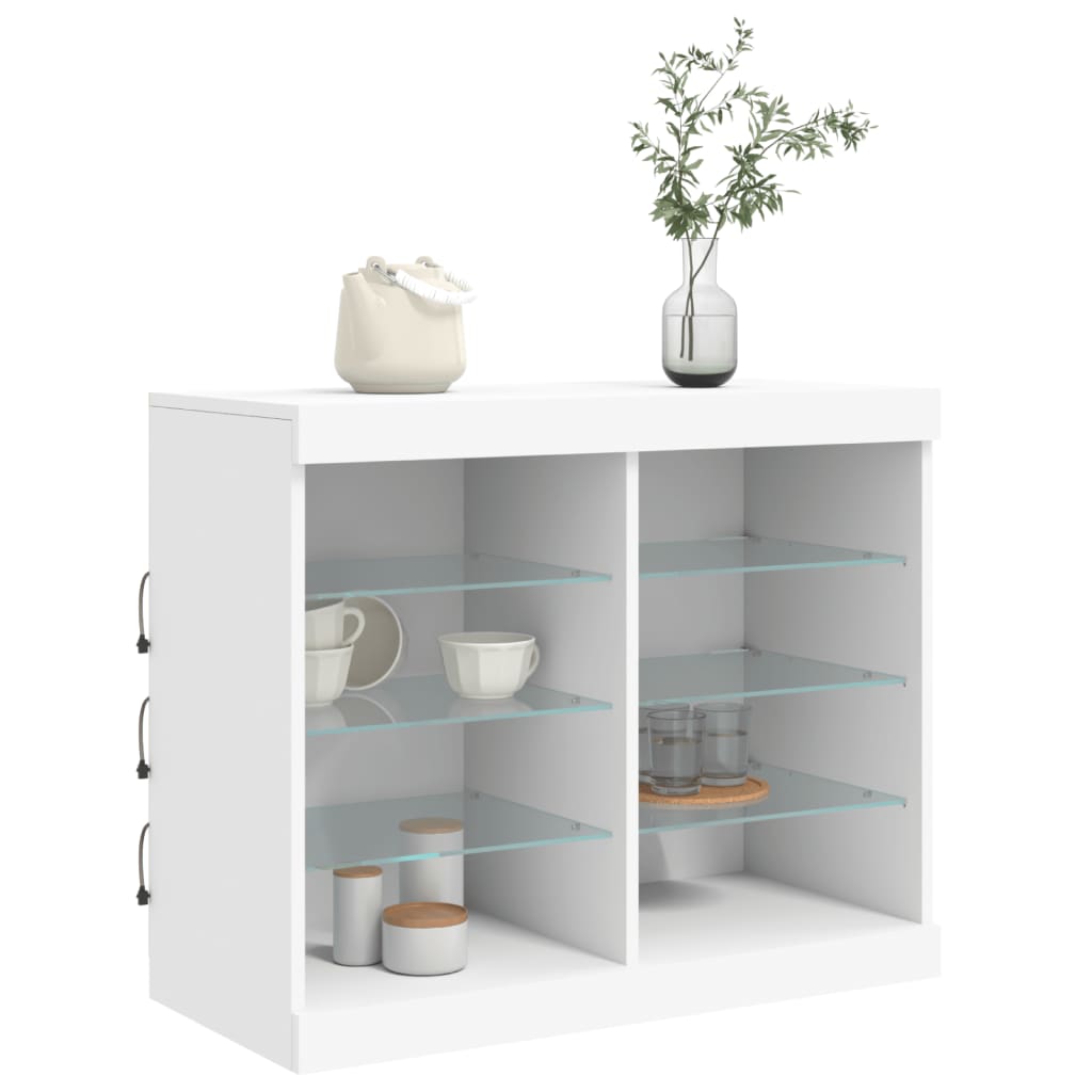 Sideboard With Led Lights 81X37X67 Cm