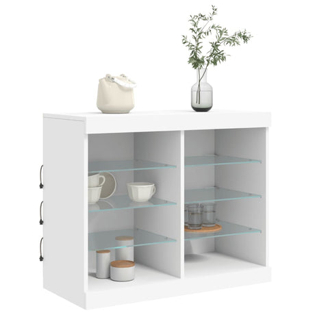 Sideboard With Led Lights 81X37X67 Cm