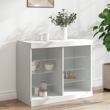 Sideboard With Led Lights 81X37X67 Cm