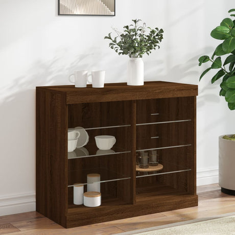 Sideboard With Led Lights 81X37X67 Cm