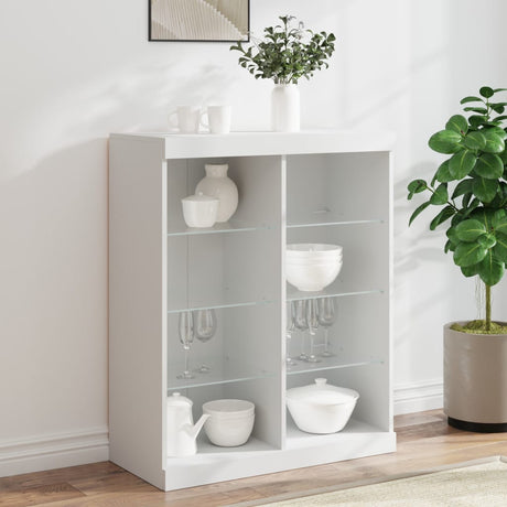 Sideboard With Led Lights 81X37X100 Cm