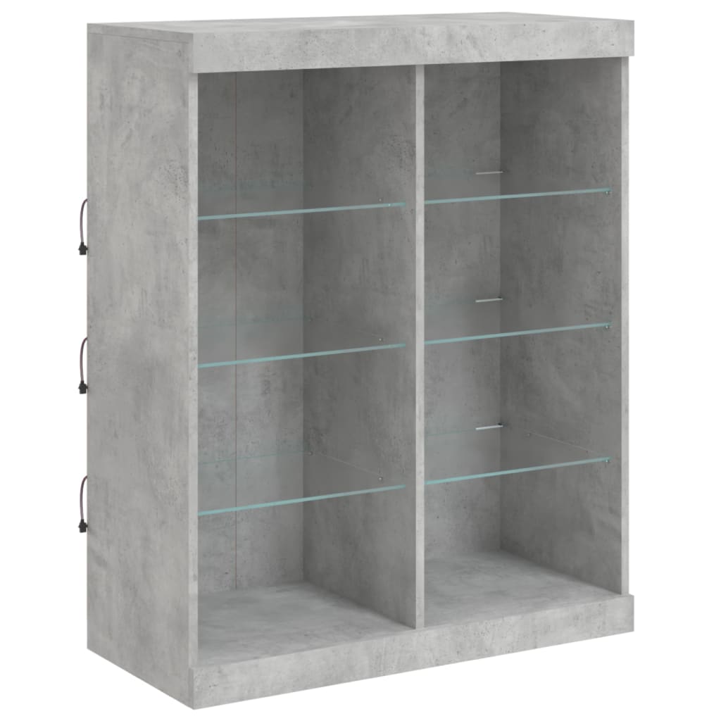 Sideboard With Led Lights 81X37X100 Cm