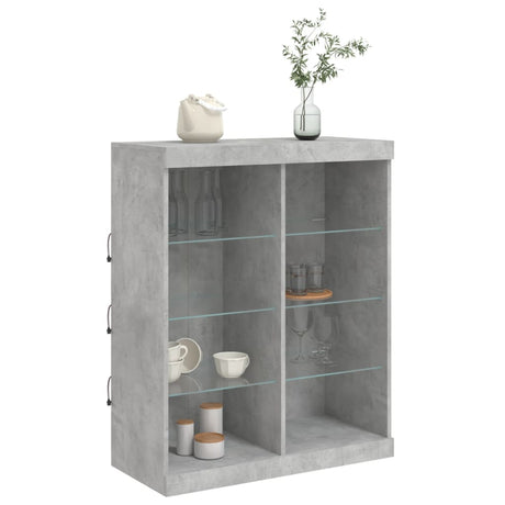 Sideboard With Led Lights 81X37X100 Cm