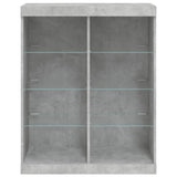 Sideboard With Led Lights 81X37X100 Cm