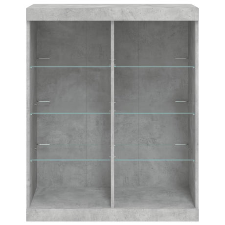 Sideboard With Led Lights 81X37X100 Cm