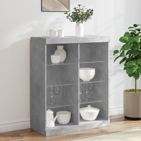 Sideboard With Led Lights 81X37X100 Cm