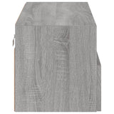 TV Wall Cabinet Grey Sonoma 80x30x30 cm Engineered Wood