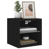 Tv Wall Cabinet With Led Lights 30X28.5X Black