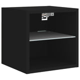 Tv Wall Cabinet With Led Lights 30X28.5X Black