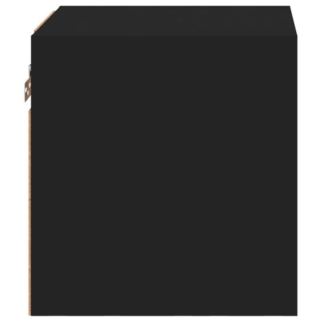Tv Wall Cabinet With Led Lights 30X28.5X Black