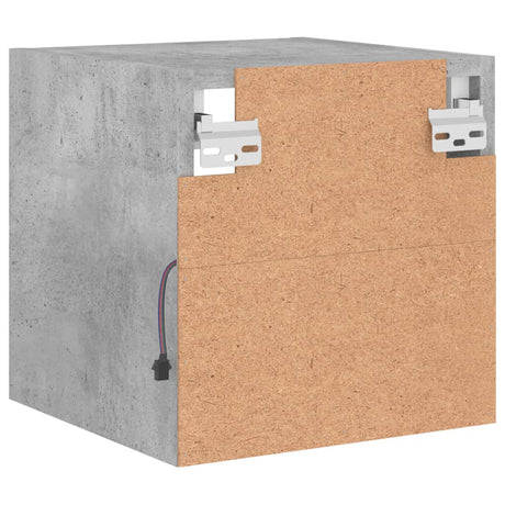 Tv Wall Cabinets With Led Lights 2 Pcs 30X28.5X Concrete Grey