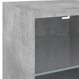 Tv Wall Cabinets With Led Lights 2 Pcs 30X28.5X Concrete Grey