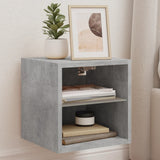 Tv Wall Cabinets With Led Lights 2 Pcs 30X28.5X Concrete Grey