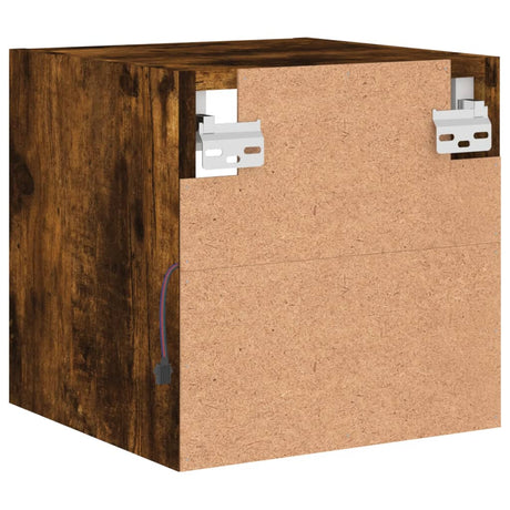Tv Wall Cabinets With Led Lights 2 Pcs 30X28.5X Smoked Oak