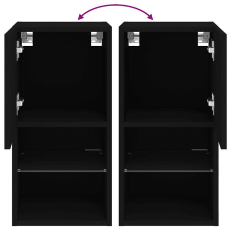 Tv Cabinet With Led Lights 30.5X30X Black