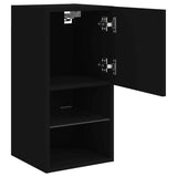 Tv Cabinet With Led Lights 30.5X30X Black
